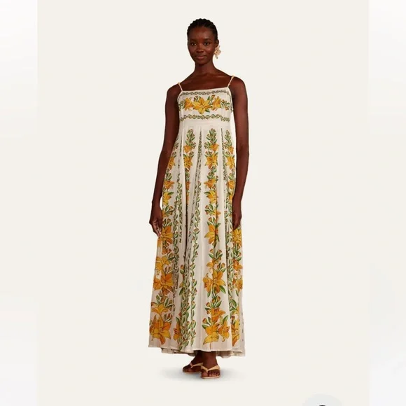 Tropical Lightness Off White Farm Rio Maxi Size Small NWT - Picture 1 of 3